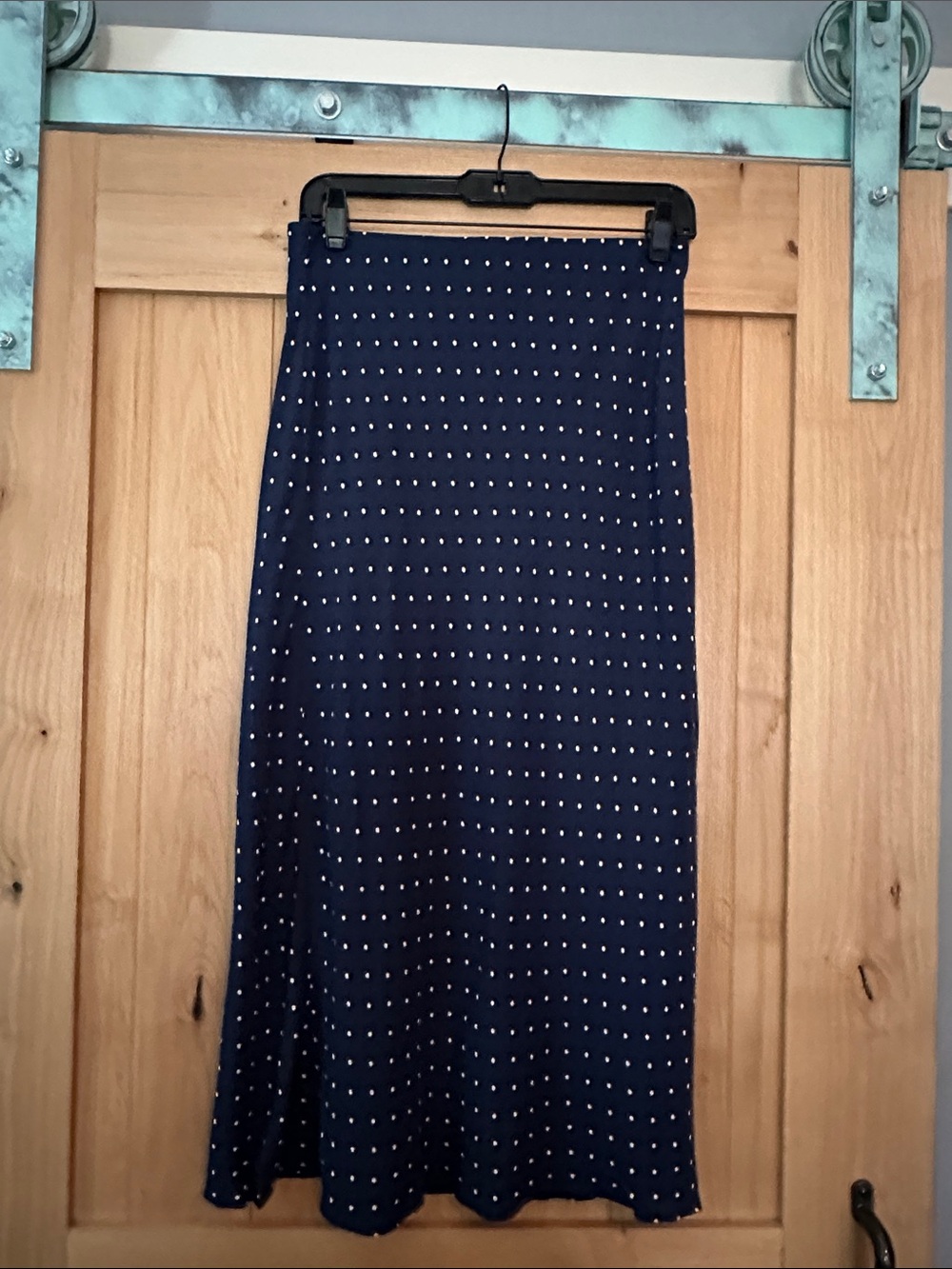 NWT Madewell Midi Slip Skirt Polka Dot Bengali Indigo Size 6 - Picture 4 of 7